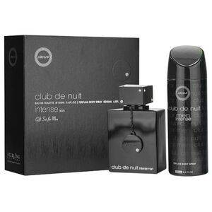 Armaf Club De Nuit Intense Gift Set for Men (3.6 EDT + 6.8 Body Spray)   - New
